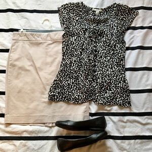 GUC 100% Silk Banana Republic Leopard Print Blouse